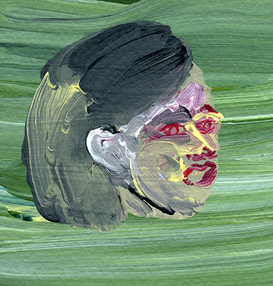 From Self Portrait series/acrylic on cardboard/10.10 cm/2013