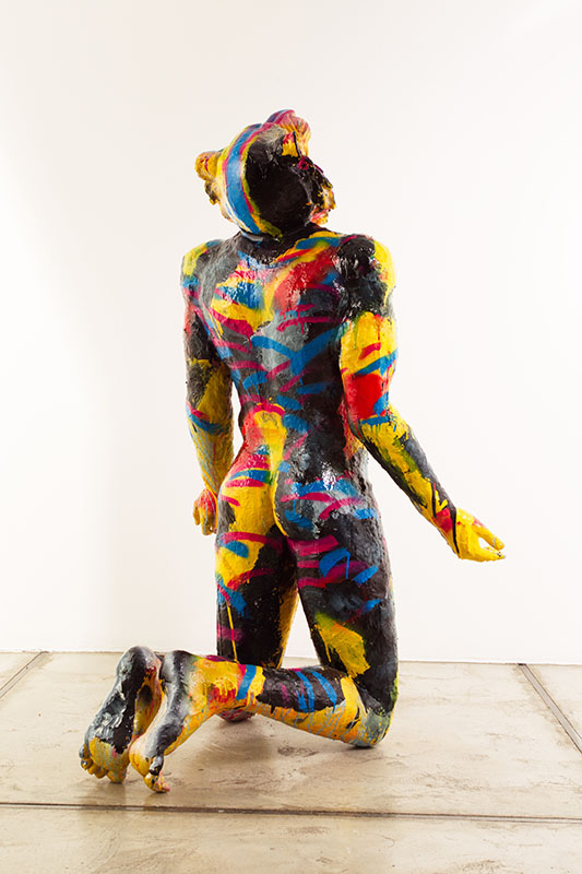 The tiger man from Beyond me series/Metal, fiberglass, synthetic resin, acrylic with transparent color coating/ 60.60.110cm /2014